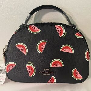 Coach Black Mini Bag with Watermelon Design